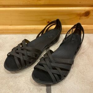 CROCS Black Women's Huarache Sandals Size 6